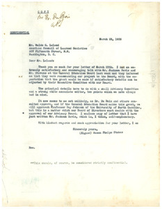 Letter from Anson Phelps Stokes to Waldo G. Leland