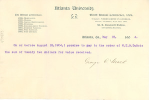 Letter from George C. Mack to W. E. B. Du Bois