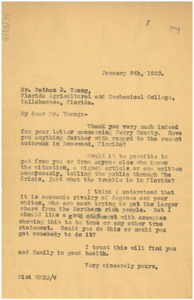 Letter from W. E. B. Du Bois to Nathan B. Young