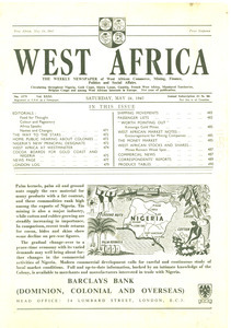 West Africa newspaper volume 31, issue 1579