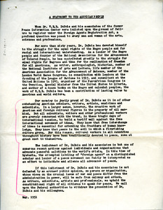 A Statement to the American people