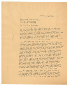 Letter from W. E. B. Du Bois to Mary Dill Broaddus