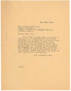 Letter from W. E. B. Du Bois to Bessie Landum Hall