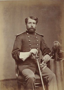 Unidentified student of the class of 1876 in a military uniform