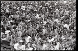 May Day concert and demonstrations: rock concert crowd