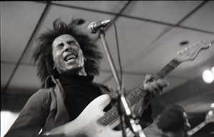 Bob Marley and the Wailers at Paul's Mall: Marley with guitar