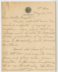 Charles D. Todd to Lawrence L. Doggett (May 25, 1918)
