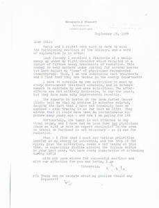 A letter from Roberts J. Wright to Wilbert Locklin (September 9, 1984)