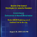 Committee on Environment and Historic Preservation hearing recording, August 30, 3005