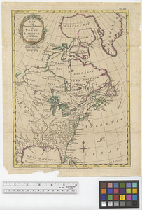 Map of the European settlements in North America