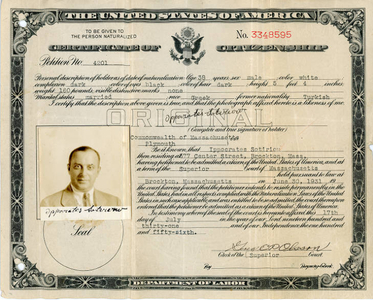 Certificate of Citizenship of my grandfather