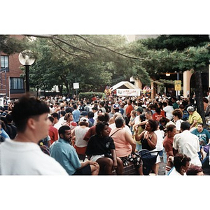 The plaza is full of festival goers at Festival Betances 1998.
