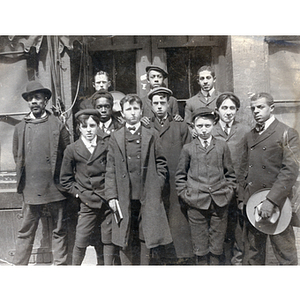 Group photograph of young boys, including Charles H. Bruce