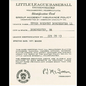 Little League baseball