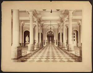 Interior view of Doric Hall, Massachusetts State House, facing the north wall