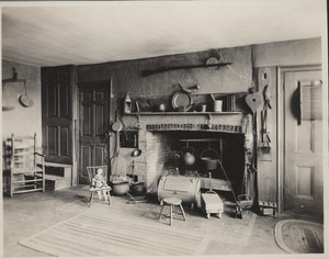 Interior view of the Royall House, kitchen, Medford, Mass., undated