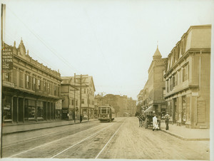 Centre Street business section looking south, Jamaica Plain, Mass., ca. 1912