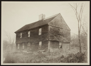 Exterior view of the southeast corner of the Davis-Freeman House, West Gloucester, Mass., April 24, 1930
