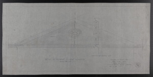 Detail of Pediment, Front Elevation, Drawings of House for Mrs. Talbot C. Chase, Brookline, Mass., Dec. 10, 1929
