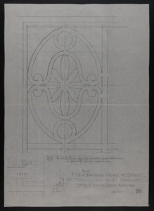 F.S.D. of Wood Radiator Grille in Library, Mrs. Talbot C. Chase House, Brookline, April 8, 1930