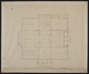 Plan of first floor, house for Mr. Ginn, Boston, undated