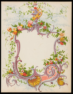 Decorated stationery sheet, location unknown, undated