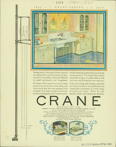 Advertisement for the Crane Company, plumbing, 636 S. Michigan Avenue, Chicago, Illinois, December 17, 1925