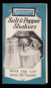 Upressit Salt & Pepper Shakers, U.S. Metal Cap & Seal Co., New York, New York