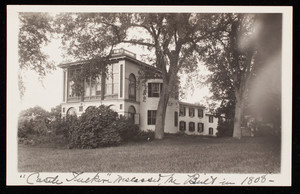 Postcard of the exterior of Castle Tucker, Wiscasset, Maine