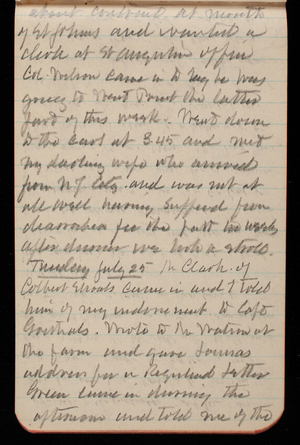 Thomas Lincoln Casey Notebook, May 1893-August 1893, 88, about contract at mouth of St. John s