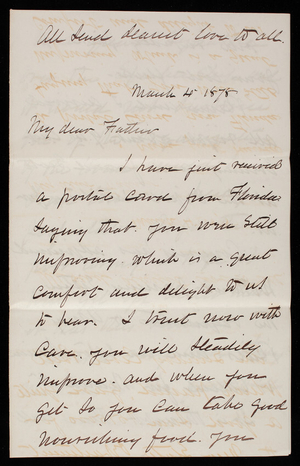 Thomas Lincoln Casey to General Silas Casey, March 4, 1878
