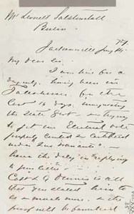 Letter from Wilkinson Call to Leverett Saltonstall, 14 January 1877