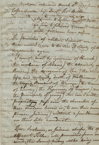 An Oration delivered March 15th 1775 from the Coffee House by Doctor Thomas Bolton (manuscript copy)