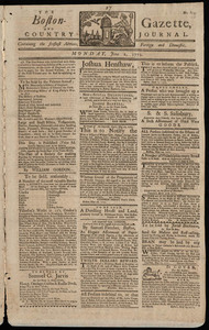 The Boston-Gazette, and Country Journal, 1 June 1772