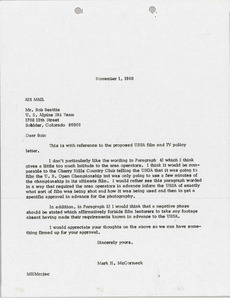 Letter from Mark H. McCormack to Bob Beattie