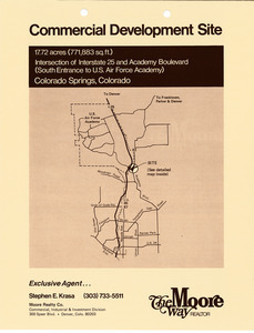 Brochure for commercial development site in Colorado Springs, Colorado
