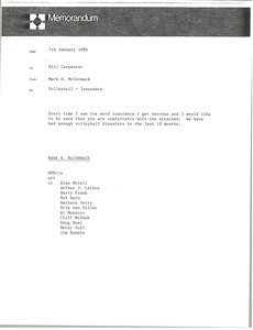 Memorandum from Mark H. McCormack to Bill Carpenter