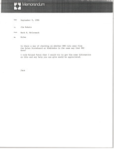 Memorandum from Mark H. McCormack to Jim Bukata