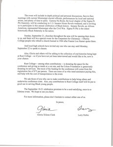 Letter from Gloria Xifaras Clark and Larry Rubin to Civil Rights Workers