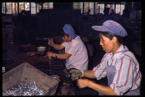 Shanghai tractor building factory: women at work