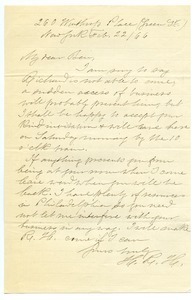 Letter from Henry R. Hinckley to Benjamin Smith Lyman