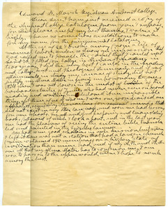 Letter from Aldin Grout to Edward B. Marsh