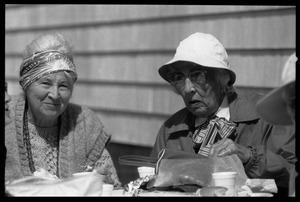 Two Westport women at the picnic lunch