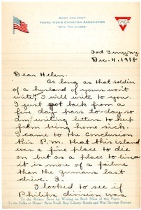 Letter from Gus Newman to Helen J. Kendrick