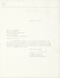Letter from Terence J. Farrell to Flora Ventola