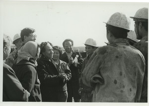 Shirley Graham and David Du Bois with oil workers