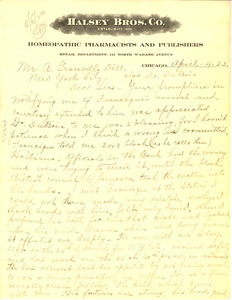 Letter from J. Herbert Gray to Augustus G. Dill