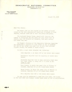 Letter from Democratic National Committee to Lillian Hyman