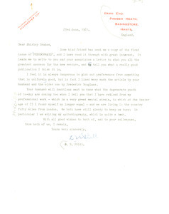 Letter from D. N. Pritt to Shirley Graham