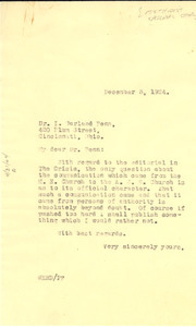 Letter from W. E. B. Du Bois to Methodist Episcopal Church